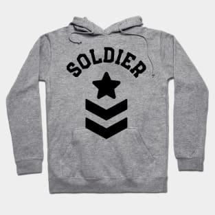 Fitness Soldier With Rank Star And Stripes Hoodie